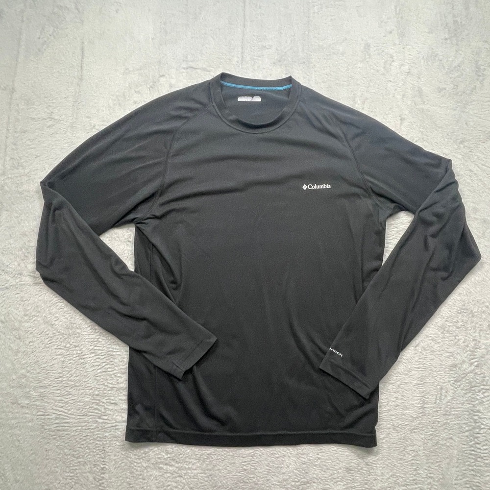 Columbia Performance Shirt Mens Black Omni-Wick Long Sleeve Activewear M